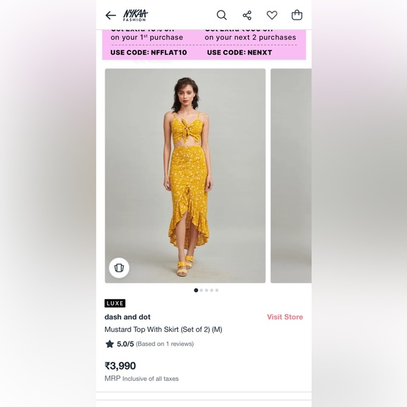 Luxe dash and dot cute beachwear cord set and size-Xs ,it is new without tag - Picture 3 of 8